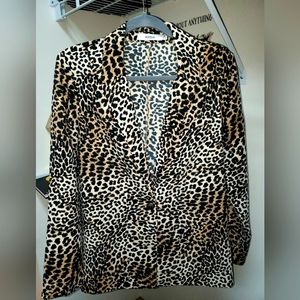 Leopard print blazer.